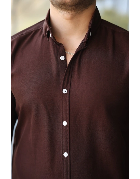 Erkek Uzun Kollu Regular Sofya Keten Gömlek
