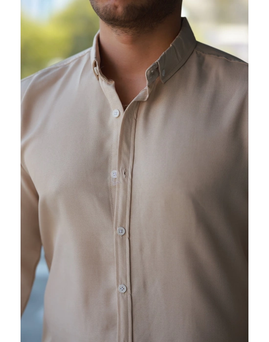 Erkek Uzun Kollu Regular ofya Keten Gömlek