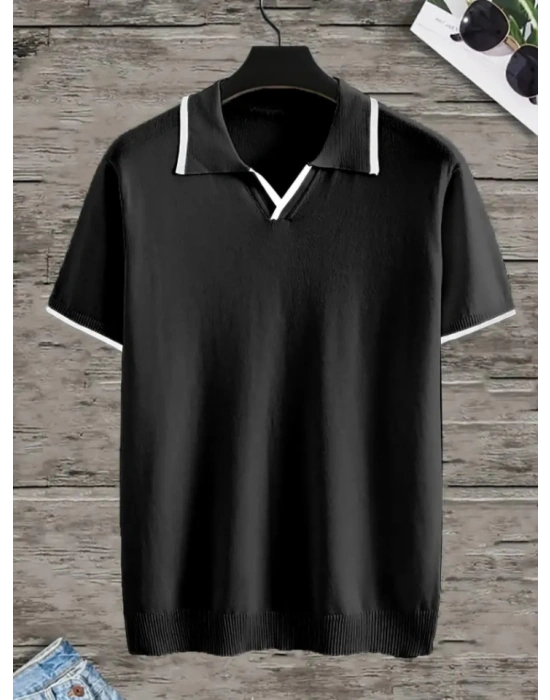 Erkek Uzun Kollu Yakalı Triko Tişört