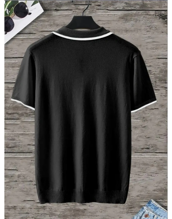 Erkek Uzun Kollu Yakalı Triko Tişört