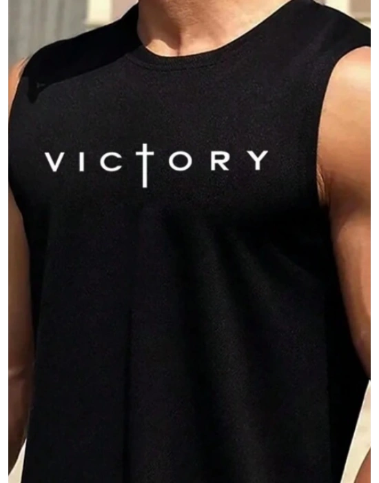 Erkek Victory Baskılı Süprem Kolsuz Tişört