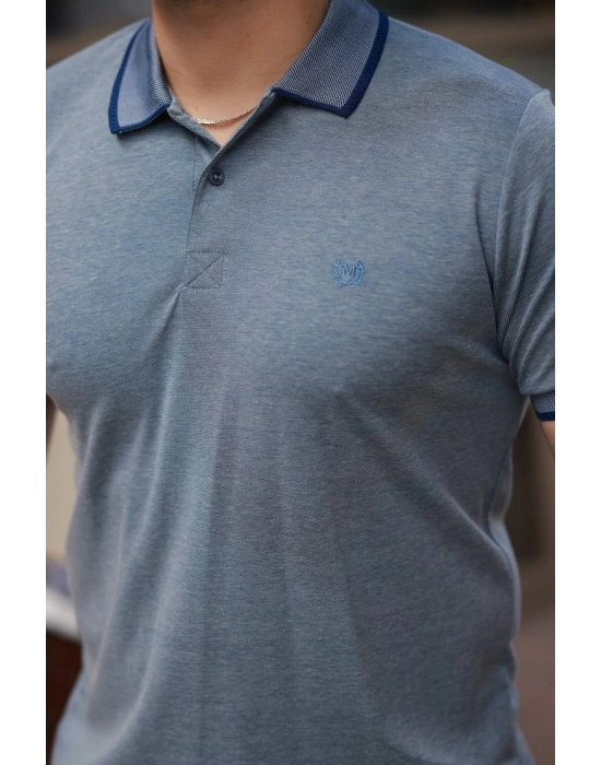 Erkek Yakalı Kagi Kumaş Kısa Kollu Tshirt