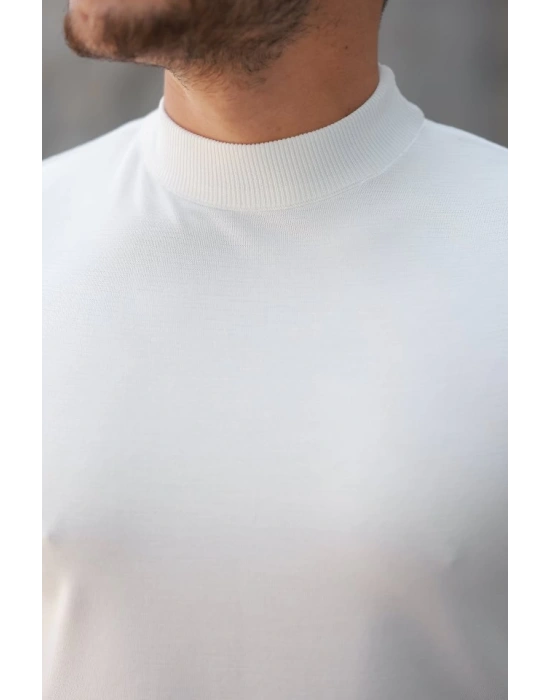 Erkek Yarım Balıkçı Yaka Kısa Kollu Tişört