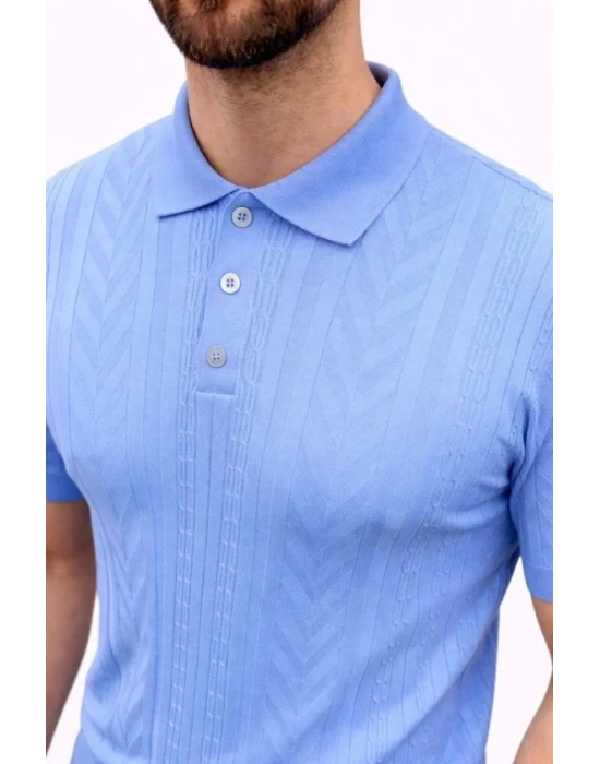 Erkek Yazlık Triko Tişört Kısa Kol Polo Yaka Düğmeli Thirt  Bebek avisi