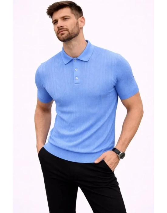 Erkek Yazlık Triko Tişört Kısa Kol Polo Yaka Düğmeli Thirt  Bebek avisi