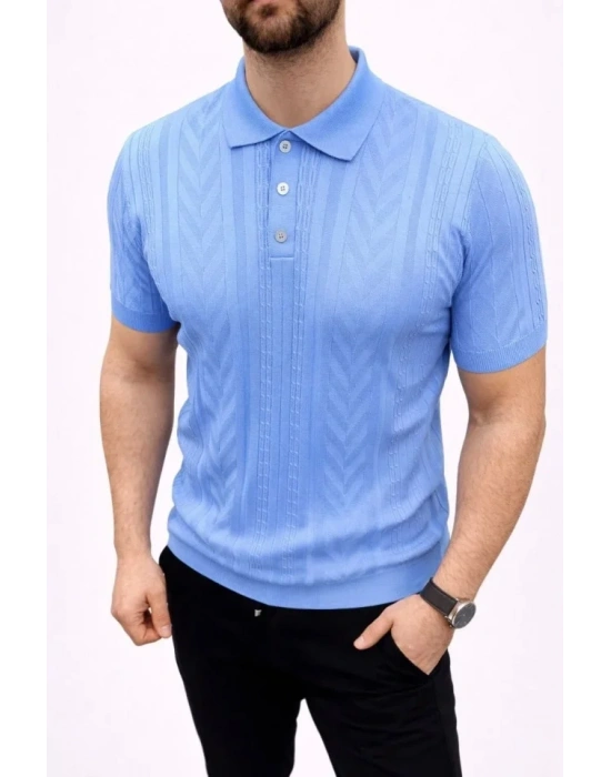 Erkek Yazlık Triko Tişört Kısa Kol Polo Yaka Düğmeli Thirt  Bebek avisi