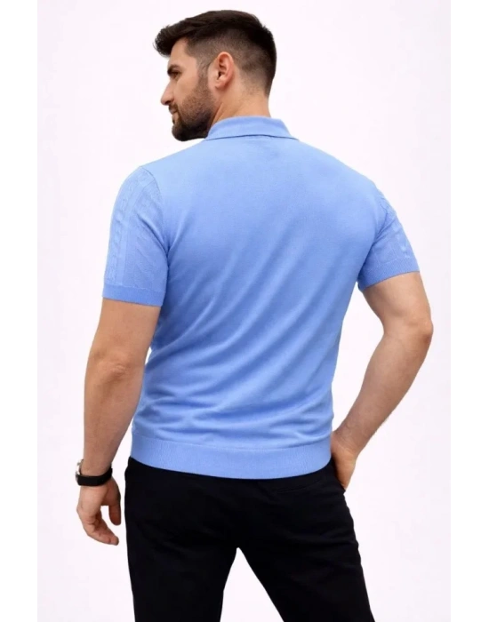 Erkek Yazlık Triko Tişört Kısa Kol Polo Yaka Düğmeli Thirt  Bebek avisi