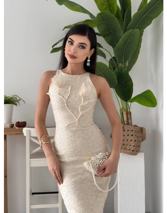 ers Çiçek Detaylı Elbise