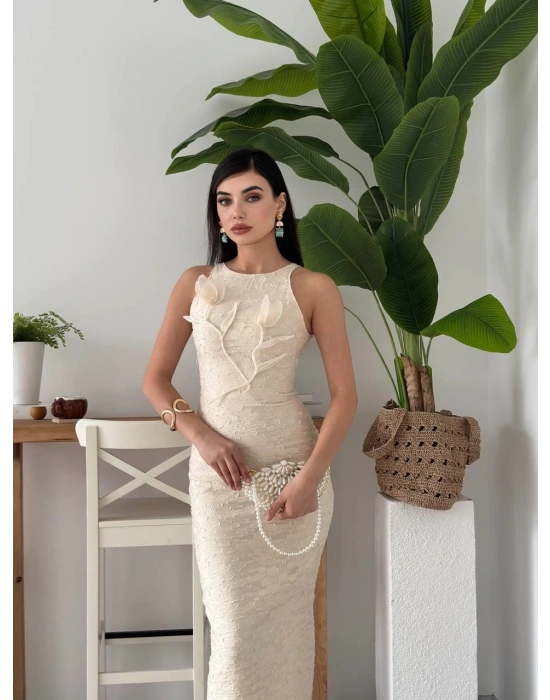 ers Çiçek Detaylı Elbise