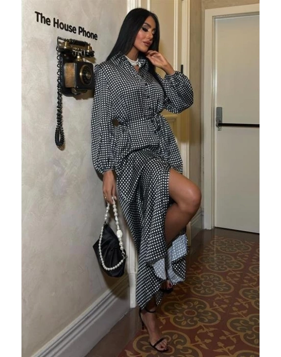 Ethereel Desenli aten Elbise 26388