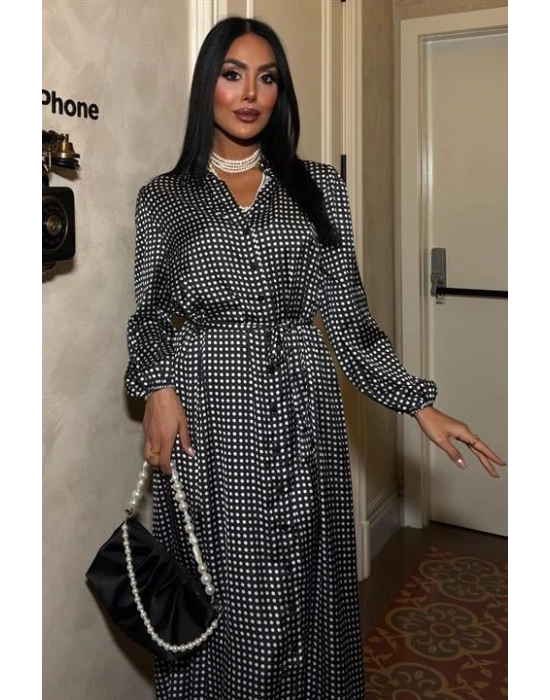 Ethereel Desenli aten Elbise 26388