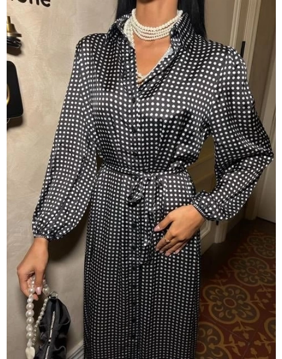 Ethereel Desenli aten Elbise 26388