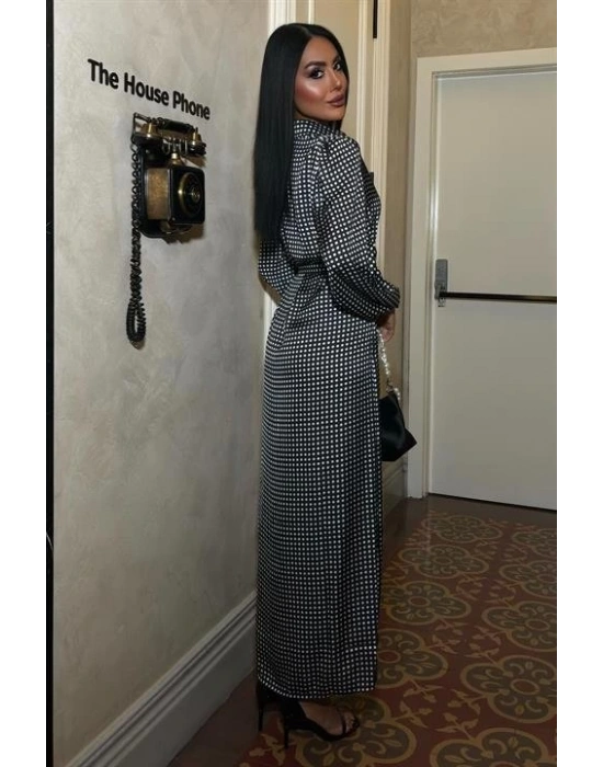 Ethereel Desenli aten Elbise 26388