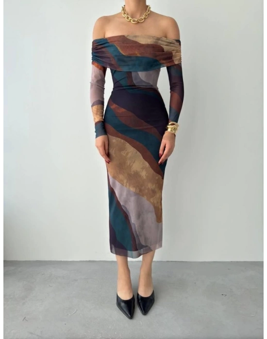 Sevilla adonna Yaka Tül Elbise