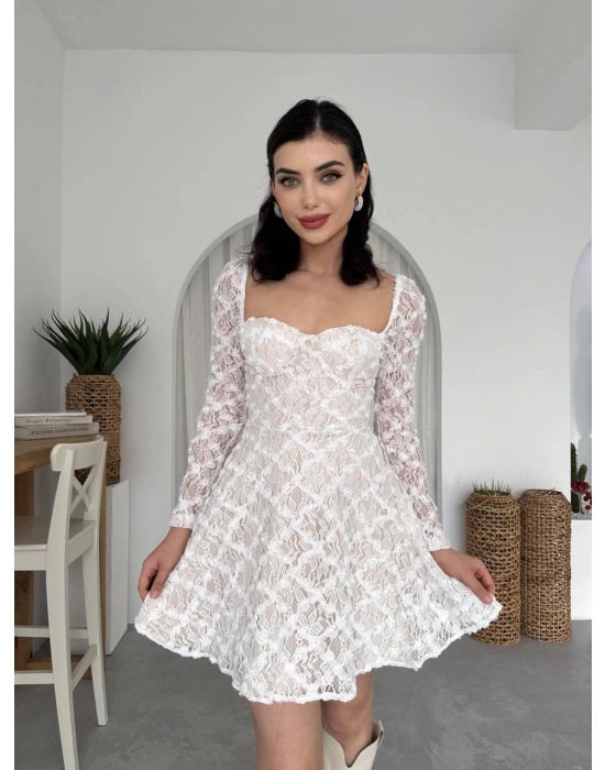 Fers Çiçek Detay Elbise