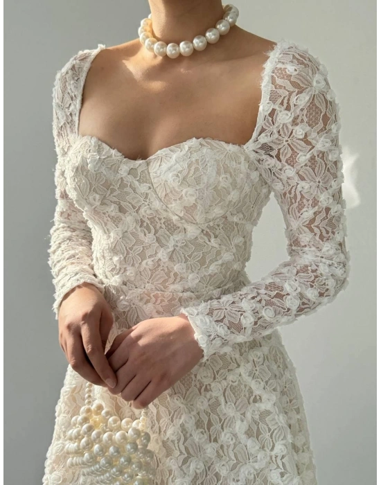 Fers Çiçek Detay Elbise