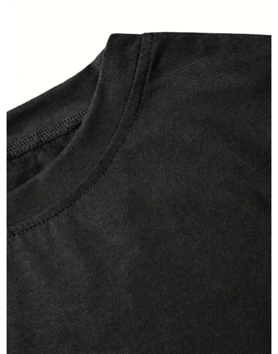 Fiyonk Baskılı iyah Oversize Unisex Tshirt iyah