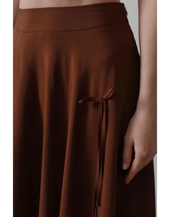 Fiyonk Kloş Etek  Kahve