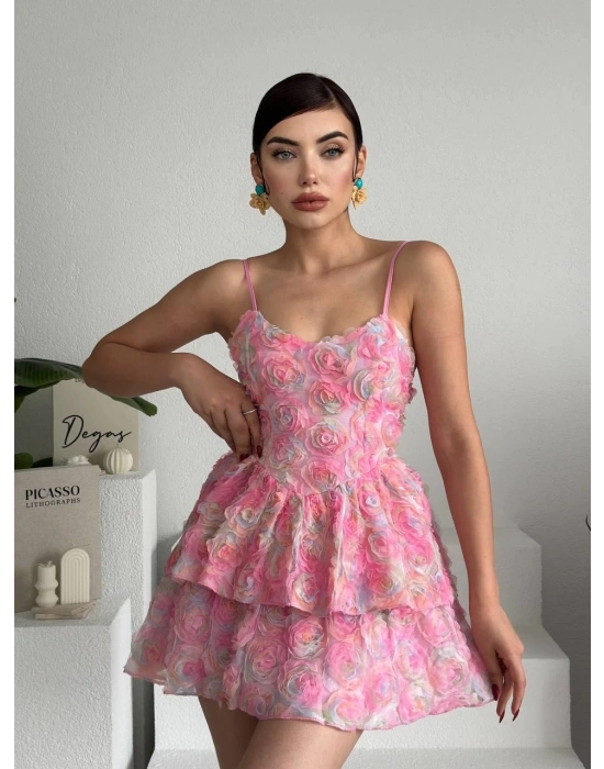 Flora İp Askılı Elbise
