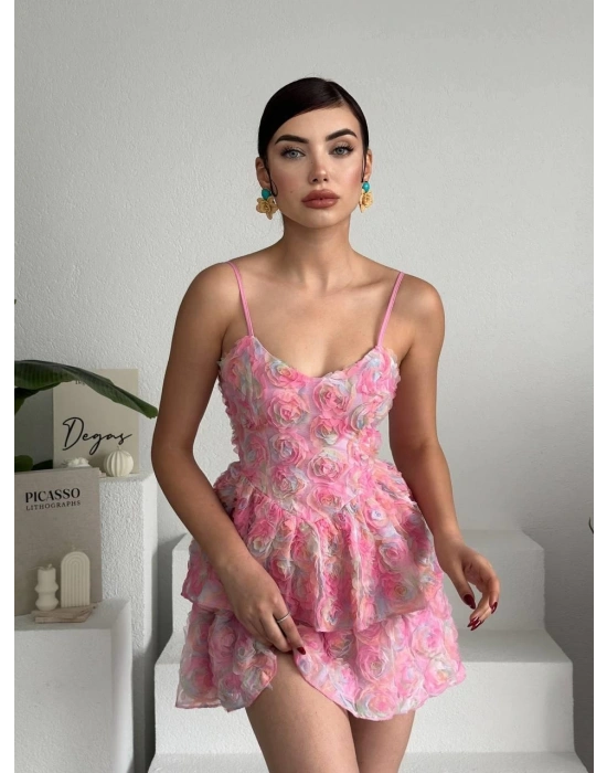 Flora İp Askılı Elbise