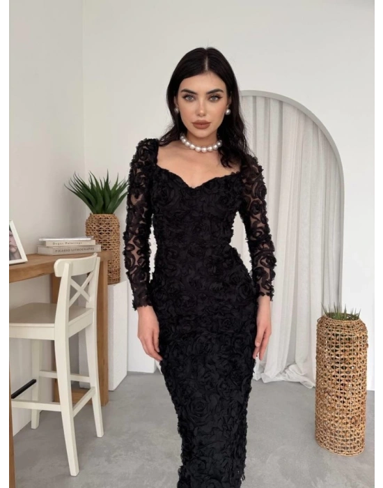 Folers Çiçek Desenli Elbise