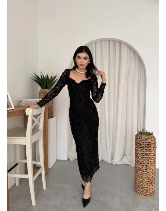 Folers Çiçek Desenli Elbise