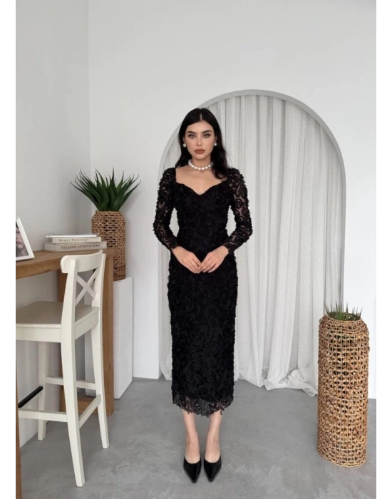 Folers Çiçek Desenli Elbise