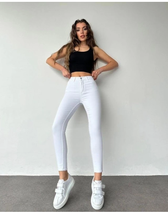 Gabardin Kumaş Yüksek Bel Pantolon 94cm XLbel36cm