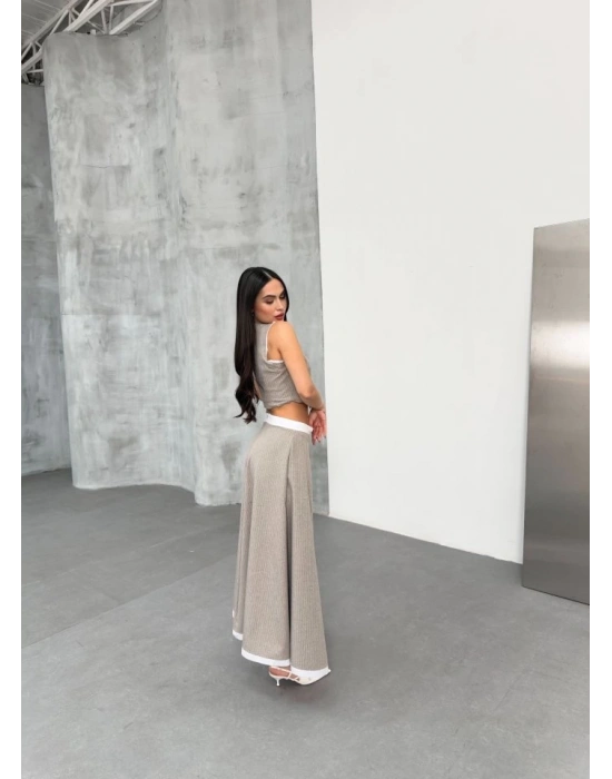 Gi̇o Çi̇zgi̇li̇ Garni̇li̇ i̇di̇ Etek Yelek Takim