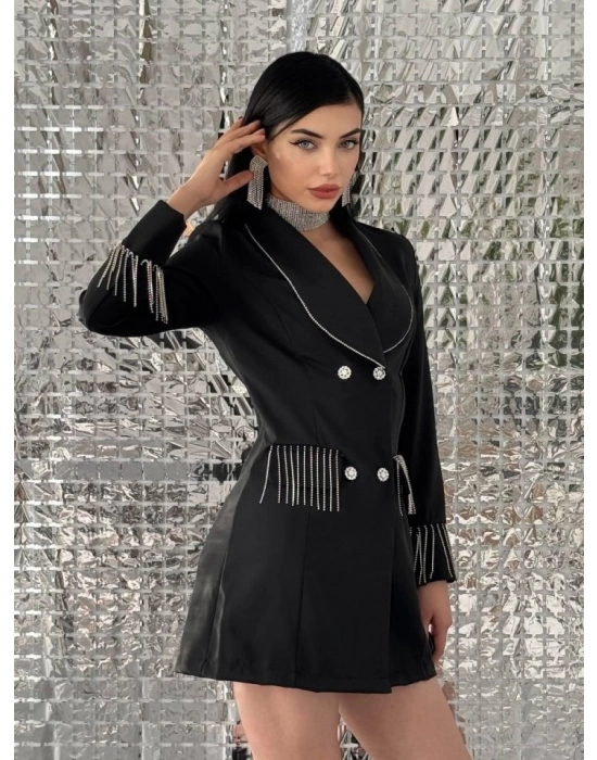 Girona Taşlı Ceket Elbise