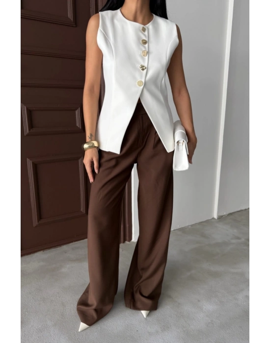 GOD DÜĞME DETAYI YEEK  Beyaz