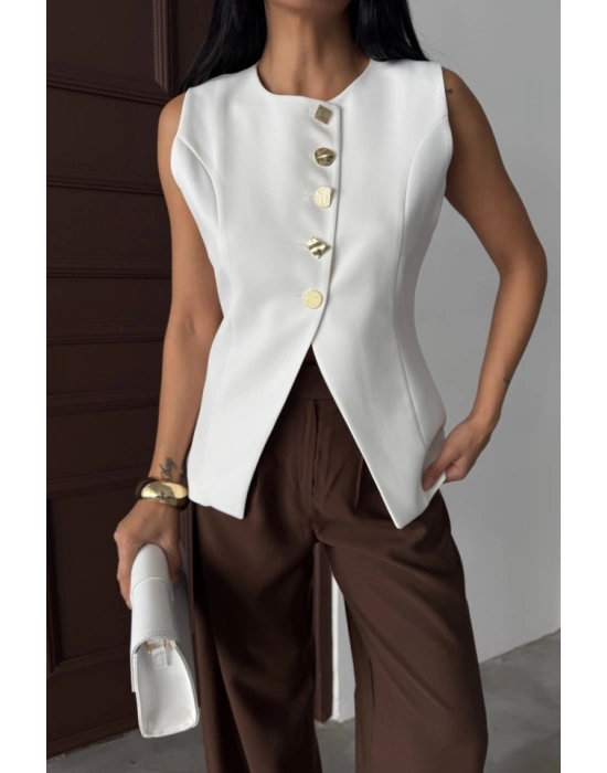 GOD DÜĞME DETAYI YEEK  Beyaz