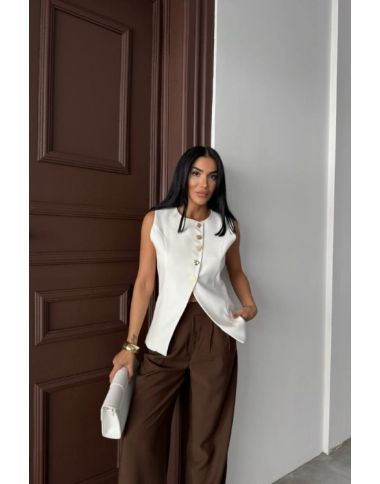 GOD DÜĞME DETAYI YEEK  Beyaz