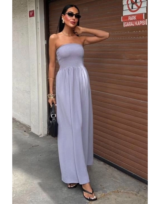 Göğsü Gipeli traplez Elbise 2878