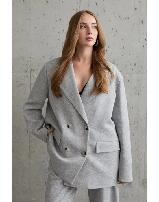 Gri 3İplik Comfort Ceket Ve Pantolon Takım