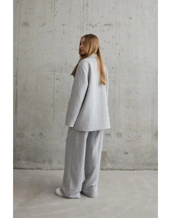 Gri 3İplik Comfort Ceket Ve Pantolon Takım