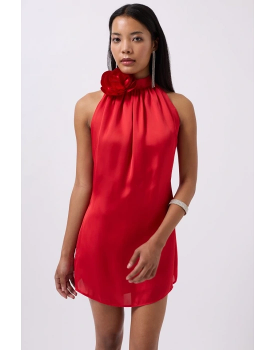 Gül Detay ini aten Elbise