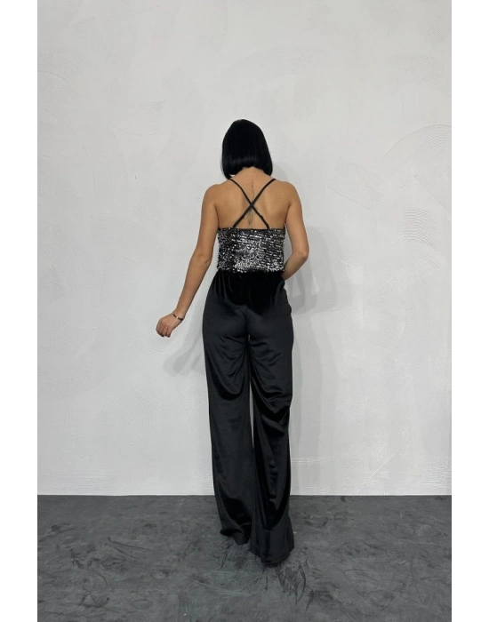 Gümüş Askılı Degaje Bluz