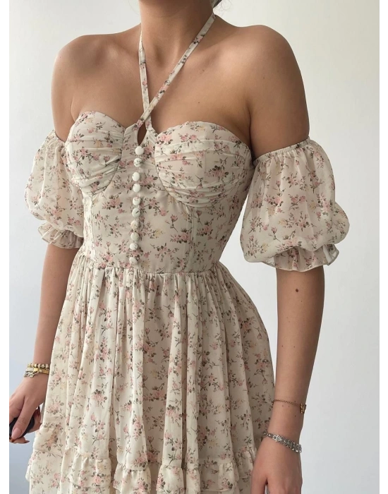 Hans Boyundan Bağlamalı Elbise