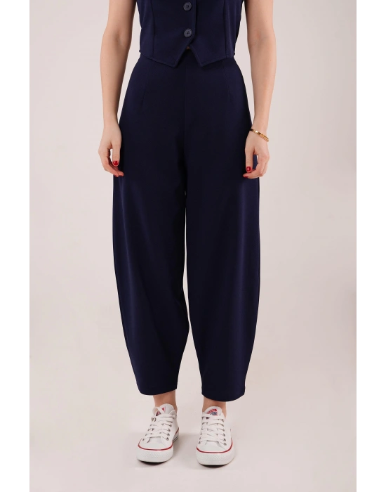 Havuç Kesim Lacivert Pantolon