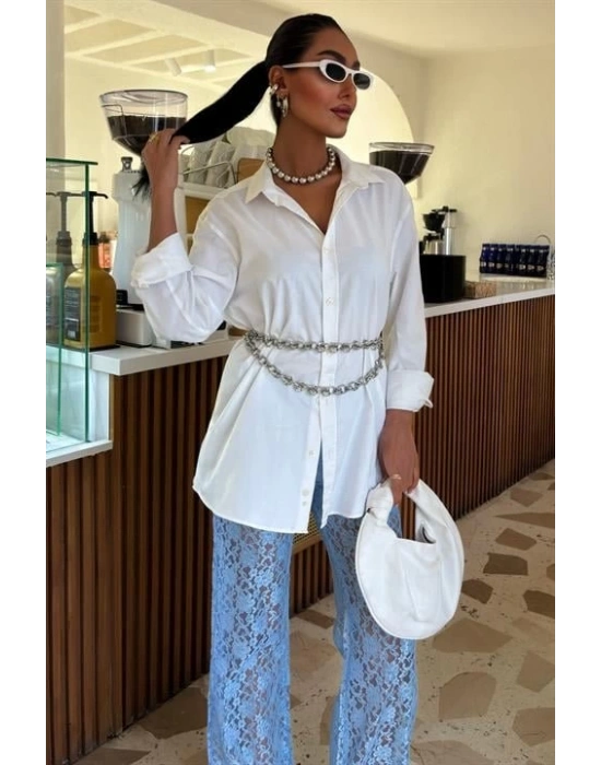 İçi Astarlı Dantel Pantolon 0081