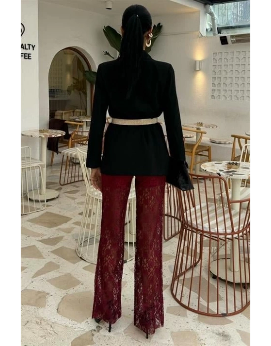 İçi Astarlı Dantel Pantolon 0081