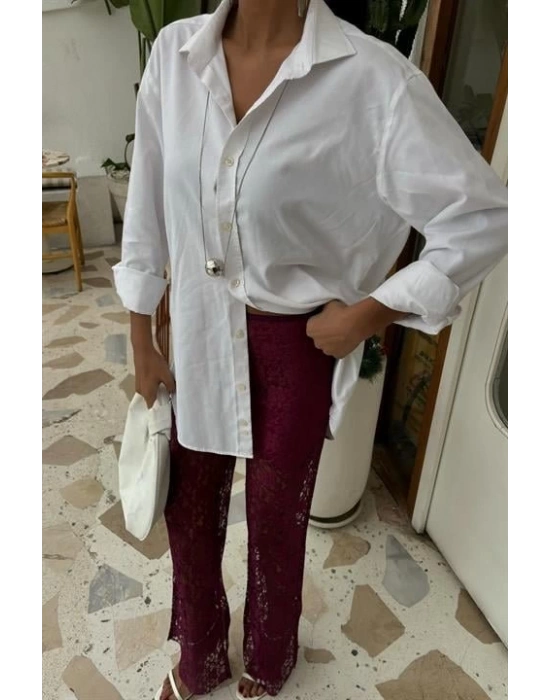 İçi Astarlı Dantel Pantolon 0081