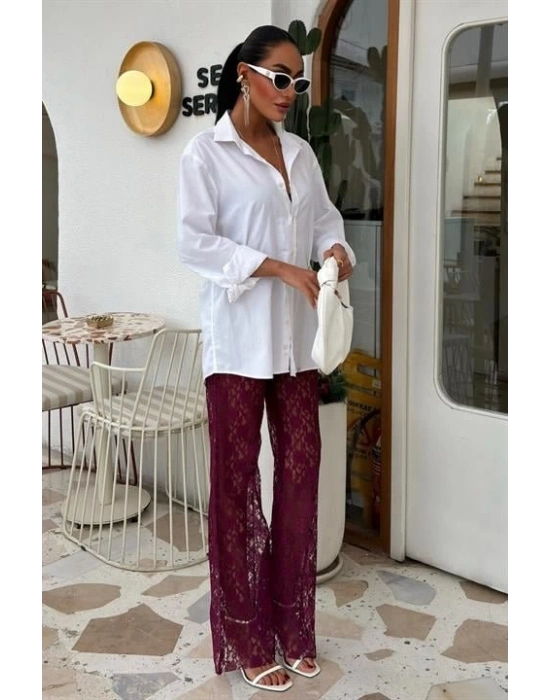 İçi Astarlı Dantel Pantolon 0081