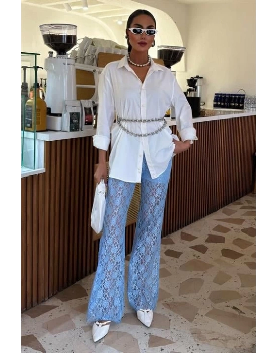 İçi Astarlı Dantel Pantolon 0081