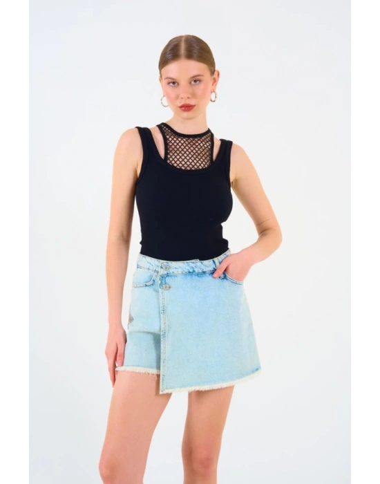 İçi Dantelli Kaşkorse Atlet  İYAH