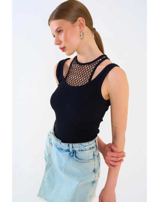 İçi Dantelli Kaşkorse Atlet  İYAH