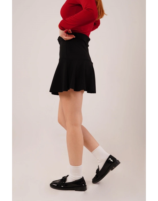 İçi Şortlu iyah Mini Etek