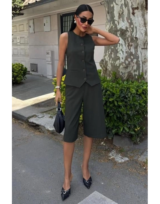 idi Şortlu Ve Yelekli Viscon Takım 10167