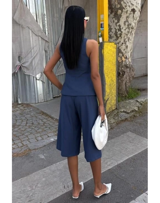 Midi Şortlu Ve Yelekli Viscon Takım 10167